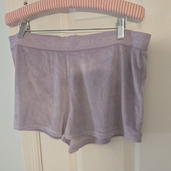 Juicy Couture Soft Purple Velour Shorts - Picture 1 of 7